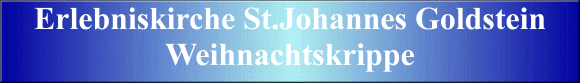 Erlebniskirche St.Johannes Goldstein Weihnachtskrippe